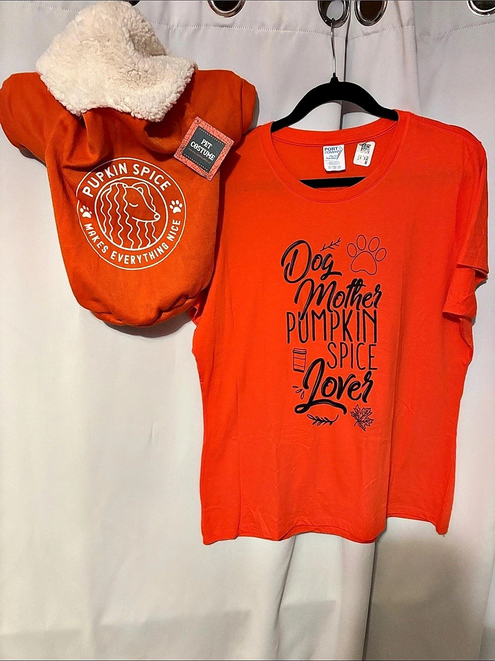 Port & Company Fan Favorite Pumpkin Spice Tee Orange XL NWT XS Pet Costume